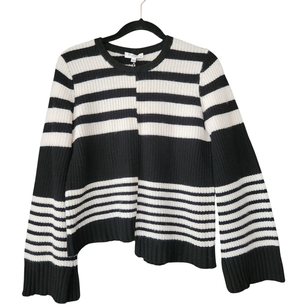EQUIPMENT Femme 100% Cashmere Sweater Top Size Small Striped Asymmetrical Boxy